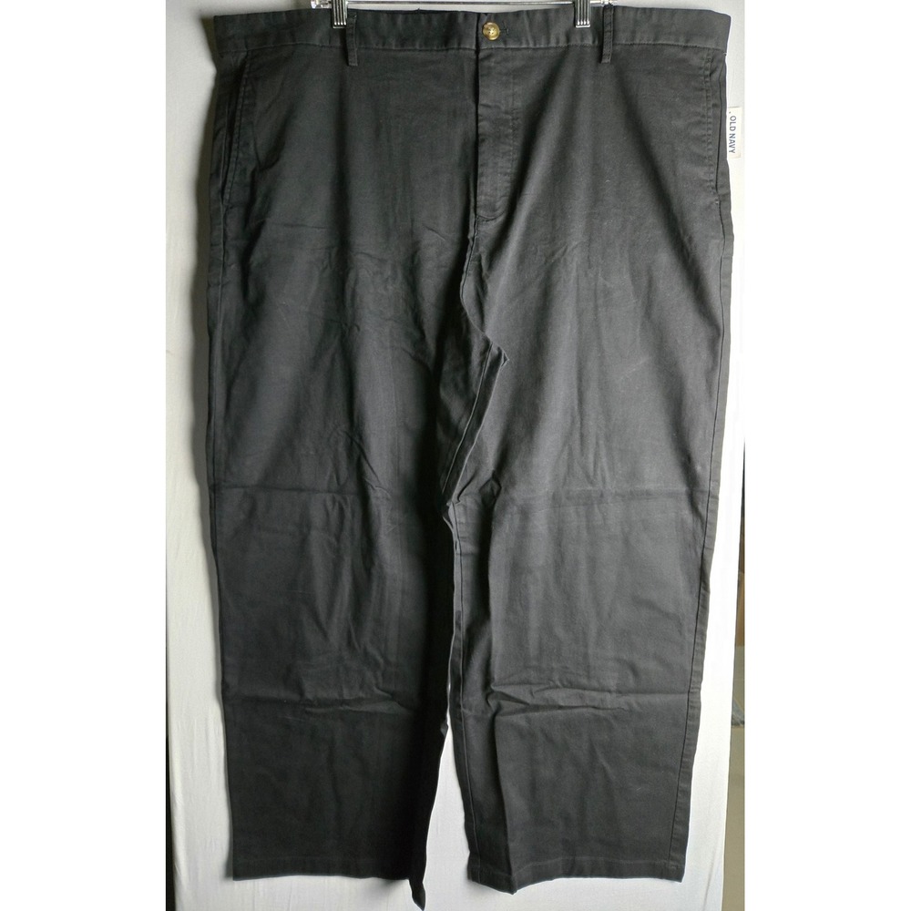 Old Navy Mens Baggy Rotation Chino Pants Black 46x30 Built-In Flex New